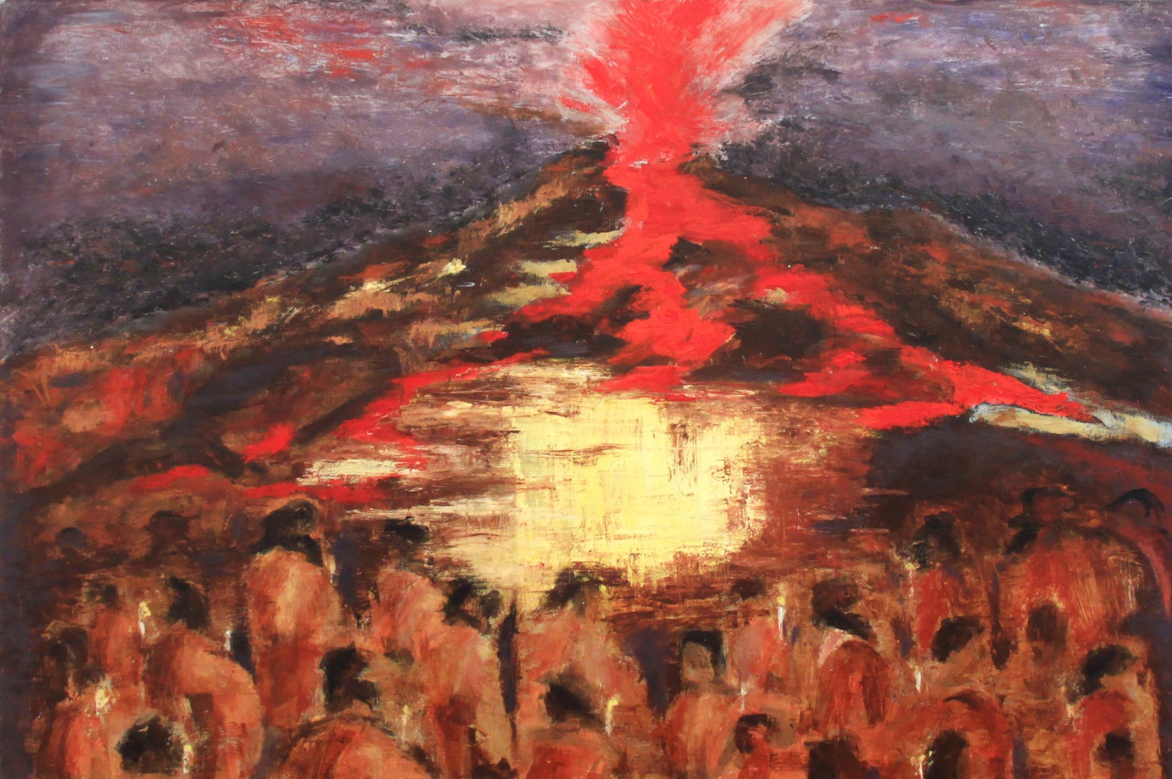 Aetna — Il velo, 2013, olio su tela, cm. 80 x 120